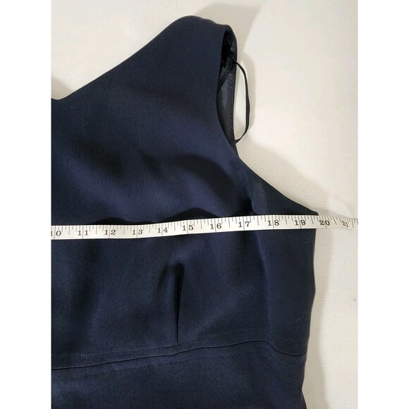 Talbots Womens 14 Petites Classic Navy Dress Knee Length Sleeveless Sheath USA - Picture 5 of 8